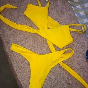 yellow bathing suit